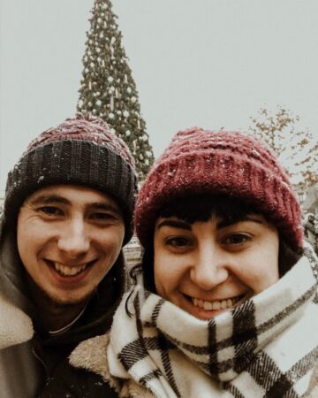 First trip to Disneyland Paris together...and it snowed! 